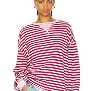 Wishlist Red and White Striped Sweatshirt